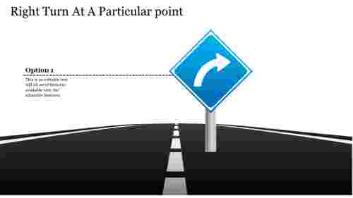 editable street sign-Right Turn-Particular point-style 2